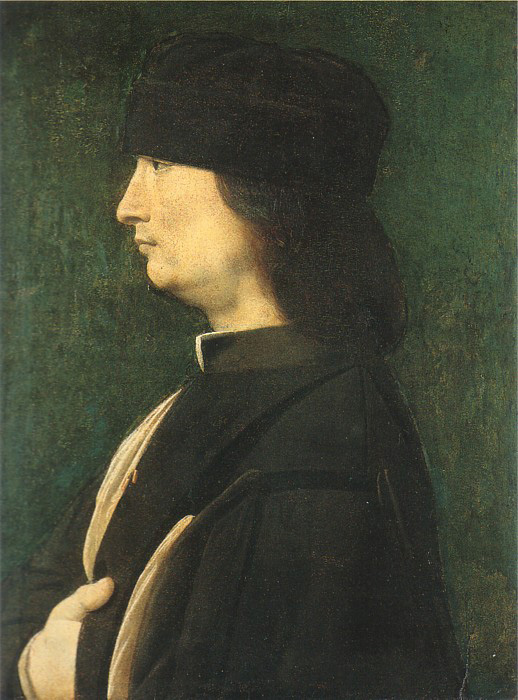 a man in profile